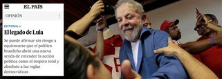 Em editorial, El País resgata legado de Lula: ensinou que a democracia vence