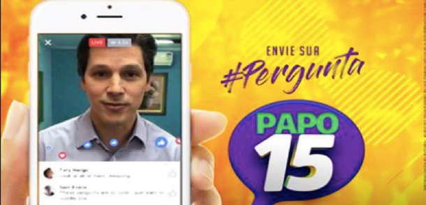 Daniel usa Facebook Live para responder perguntas dos eleitores