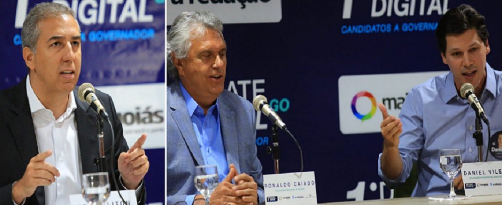 Debates: Zé Eliton equilibrado e propositivo. Caiado e Daniel afoitos e atacando