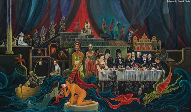 Tela gigante de artista paraibano eterniza o golpe de 2016