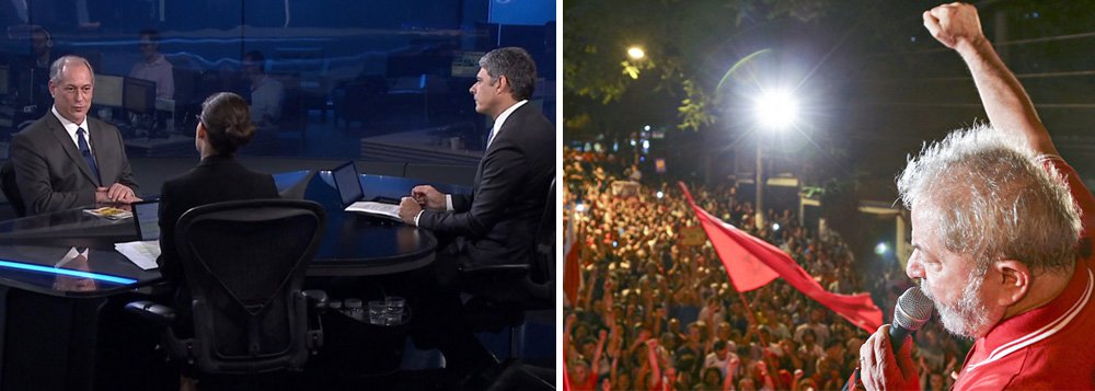 Jornal Nacional tenta esconder Lula mas fracassa