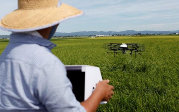 Drones oferecem ajuda de alta tecnologia a agricultores idosos do Japão