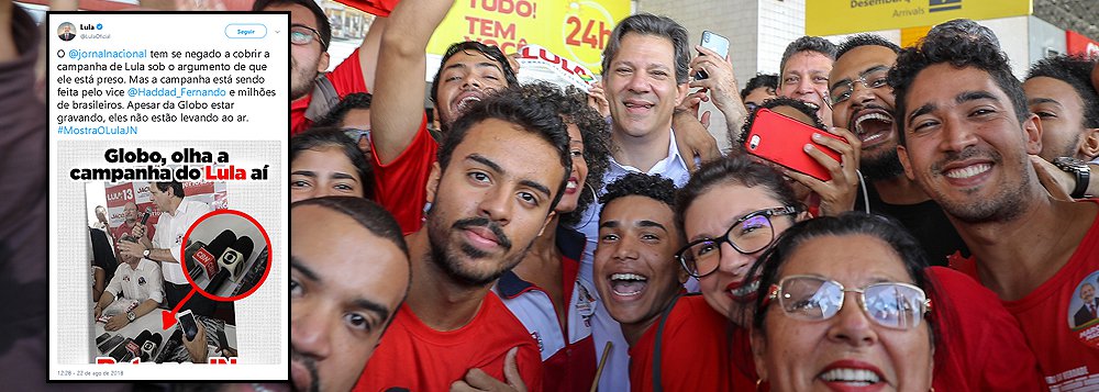 Lula: Globo grava, mas não exibe campanha de Haddad