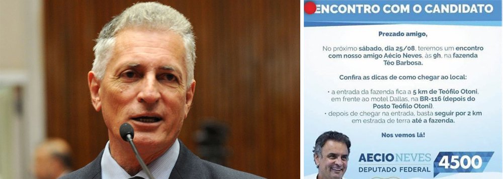 Correia fala em vexame de Aécio ao fazer campanha escondido