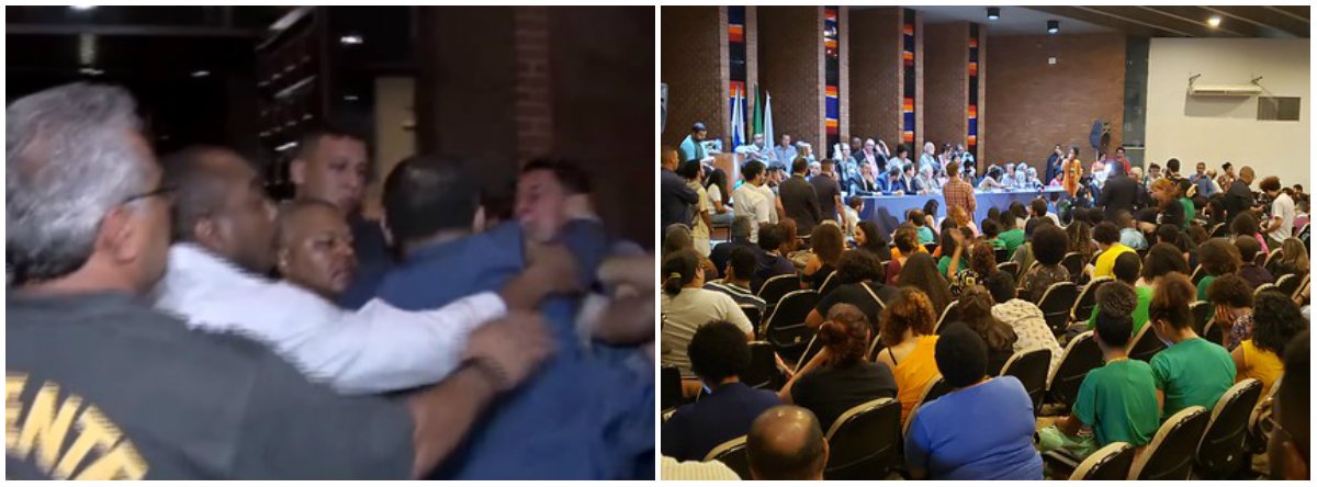 Deputado do PSL dá soco em estudante e segurança saca arma em evento na UERJ
