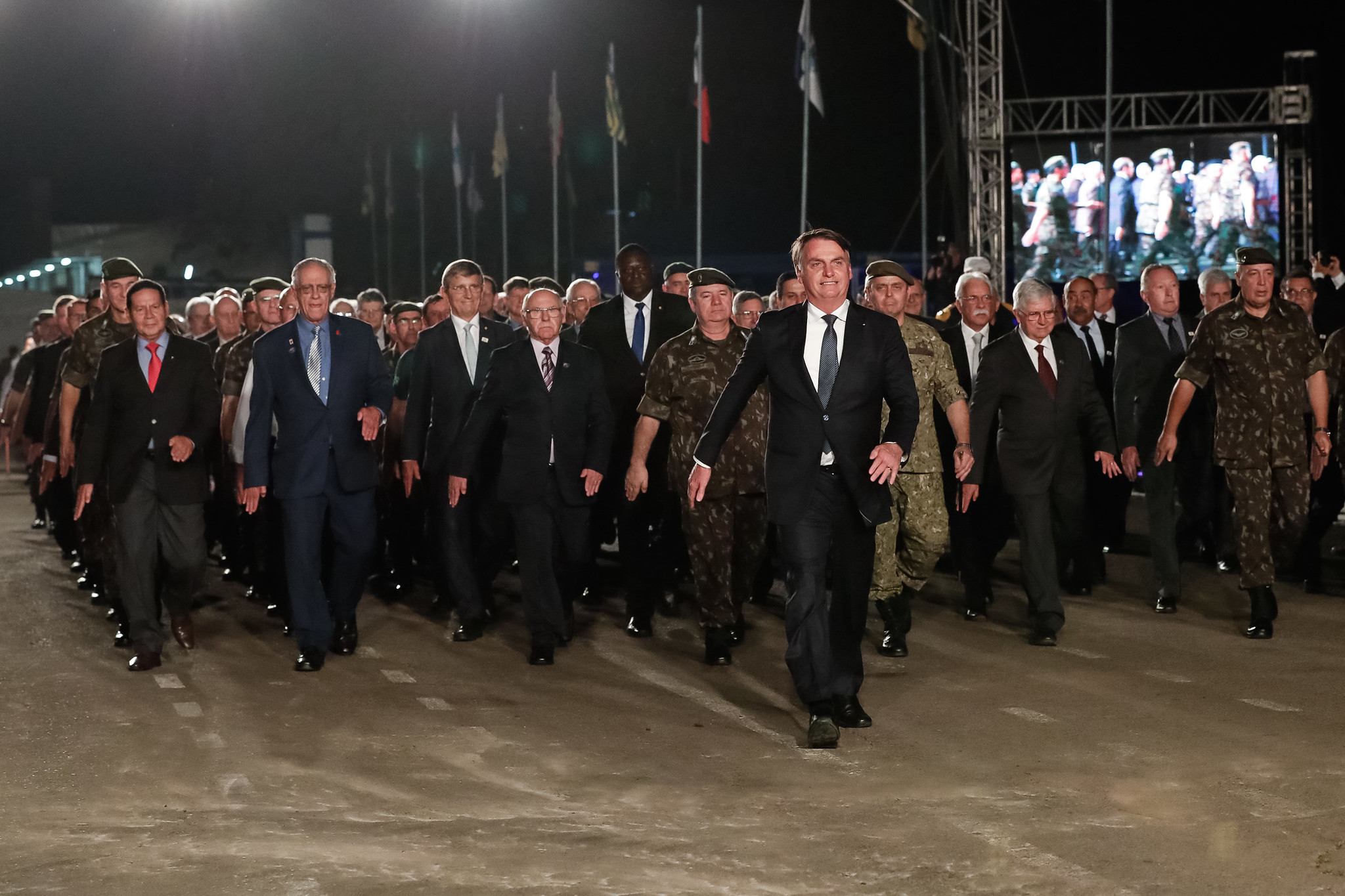 (Santa Maria) Presidente da República, Jair Bolsonaro durante Desfile dos Artilheiros da Reserva, da Ativa e de Alunos da Escola Militar.