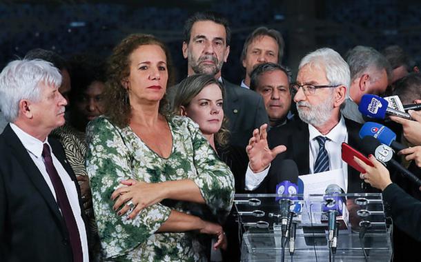 Brasília- DF. 18-06-2019- Coletiva da oposição no congresso.  Foto Lula Marques