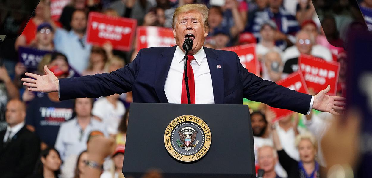 Presidente dos EUA, Donald Trump, lança campanha à reeleição em Orlando, na Flórida