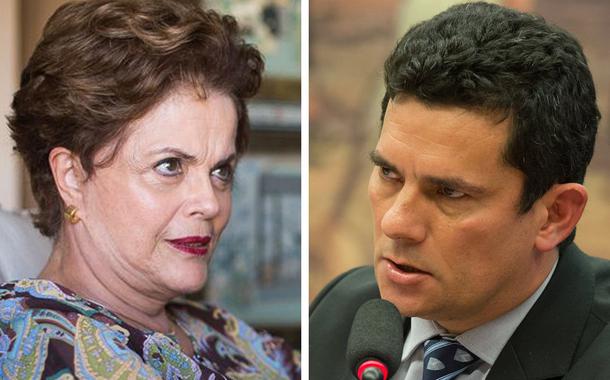 Ex-presidente Dilma Rousseff e ministro Sérgio Moro