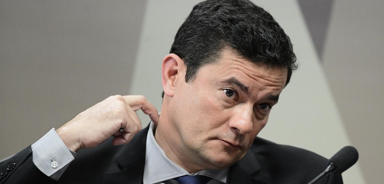 Ministro sergio moro na Comissão do Senado, em Brasília
