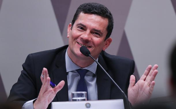 Brasília- DF. 19-06-2019- Ministro da Justiça Sergio Moro durante depoimento na CCJ dp senado.  Foto Lula Marques