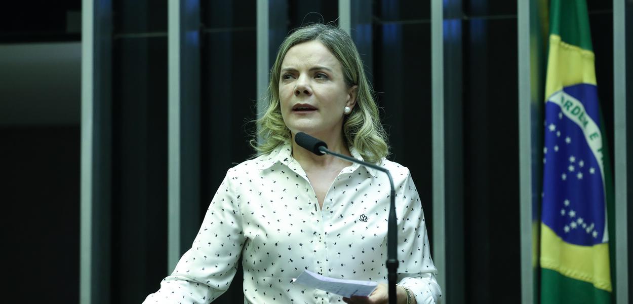 BrasÃ­lia- DF. 11-04-2019-   Deputada Gleisi Hoffmann durante discurso. Foto Lula Marques