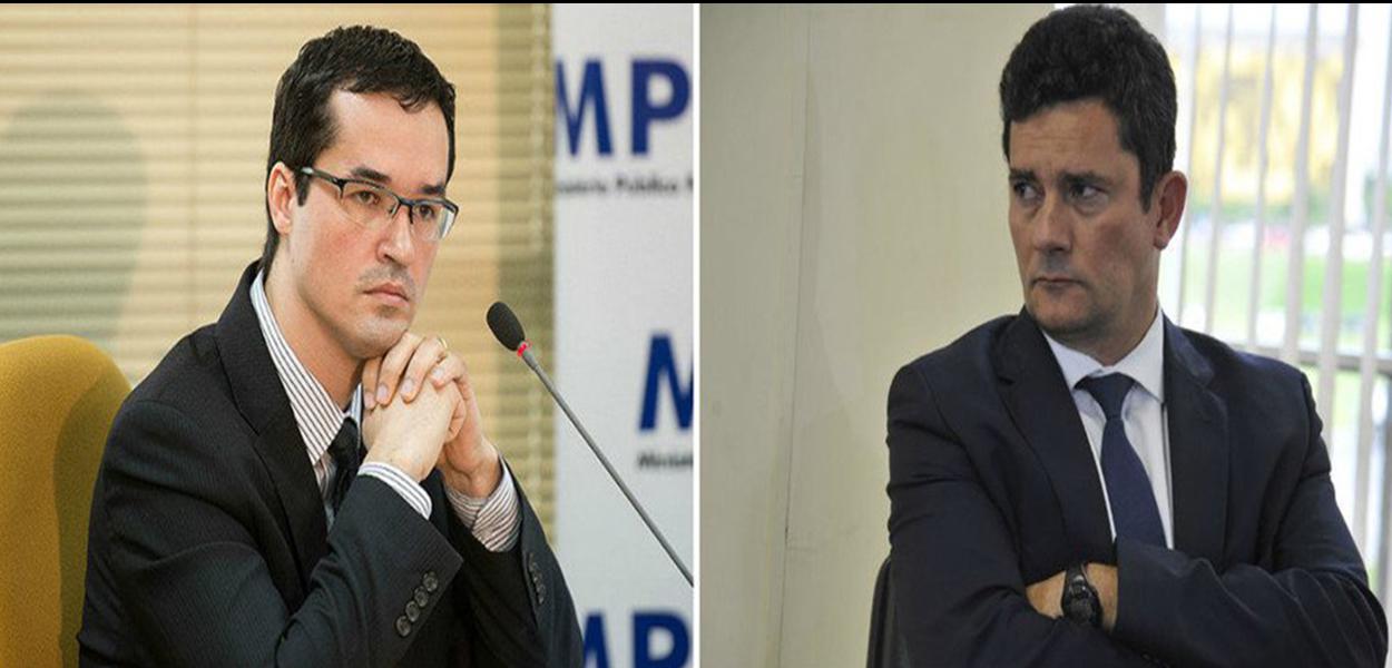 Ex-juiz Sérgio Moro e o procurador Deltan Dallagnol