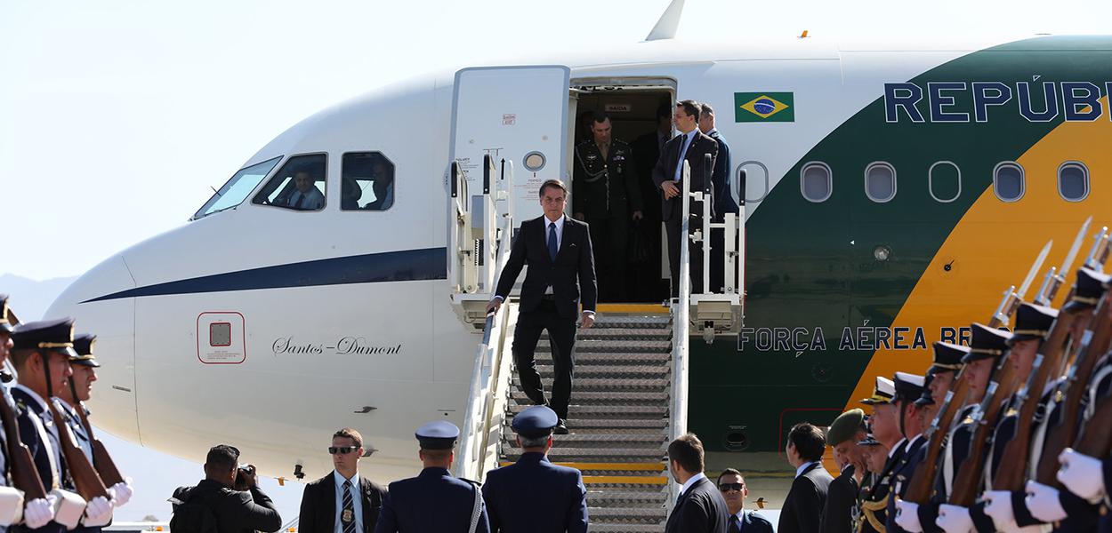 (Santiago - Chile, 21/03/2019) Presidente da RepÃºblica Jair Bolsonaro, desembarca no Aeroporto Internacional de Santiago no Chile. Foto: Marcos CorrÃªa/PR