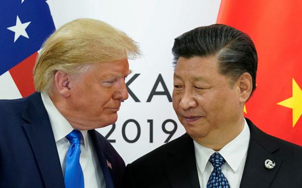 Donald Trump dos Estados Unidos e Xi Jinping da China