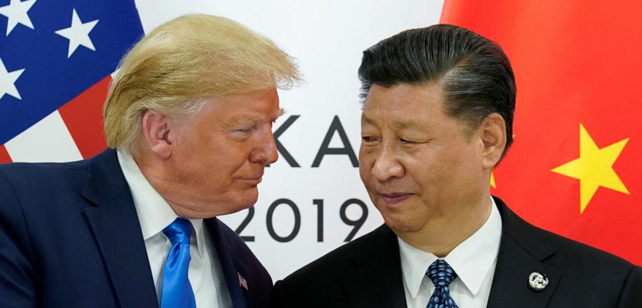 Donald Trump dos Estados Unidos e Xi Jinping da China