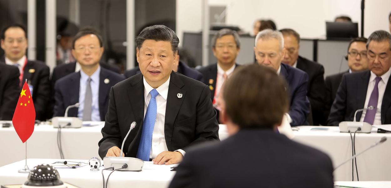 Osaka - Japão: Palavras do Presidente da República Popular da China, Xi Jinping, com Jair Bolsonaro.