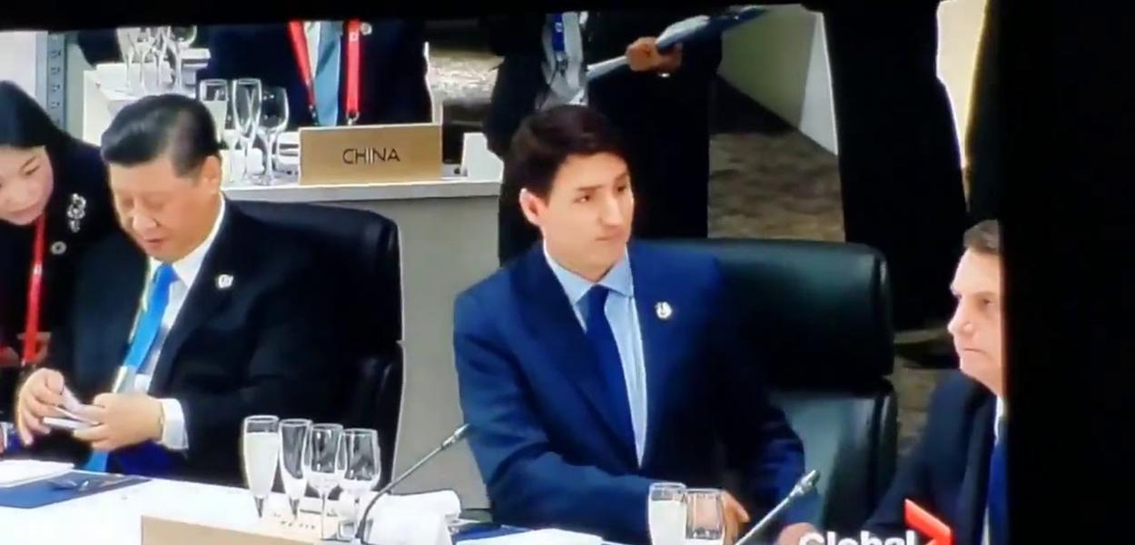Jair bolsonaro e Justin Trudeau do Canadá no G20