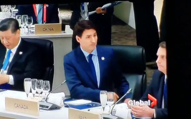 Jair bolsonaro e Justin Trudeau do Canadá no G20