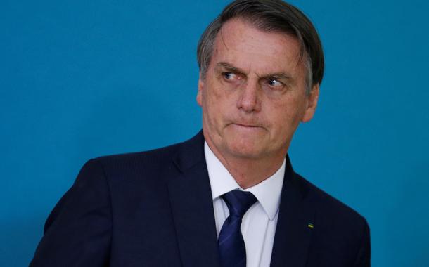 Brazil's President Jair Bolsonaro attends a ceremony for the presentation of the 2nd phase of the advertising campaign of the pension reform bill at the Planalto Palace in Brasilia, Brazil May 20, 2019. REUTERS/Adriano Machado