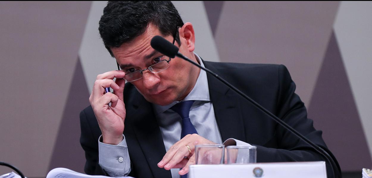 BrasÃ­lia- DF. 19-06-2019- Ministro da JustiÃ§a Sergio Moro durante depoimento na CCJ dp senado.  Foto Lula Marques