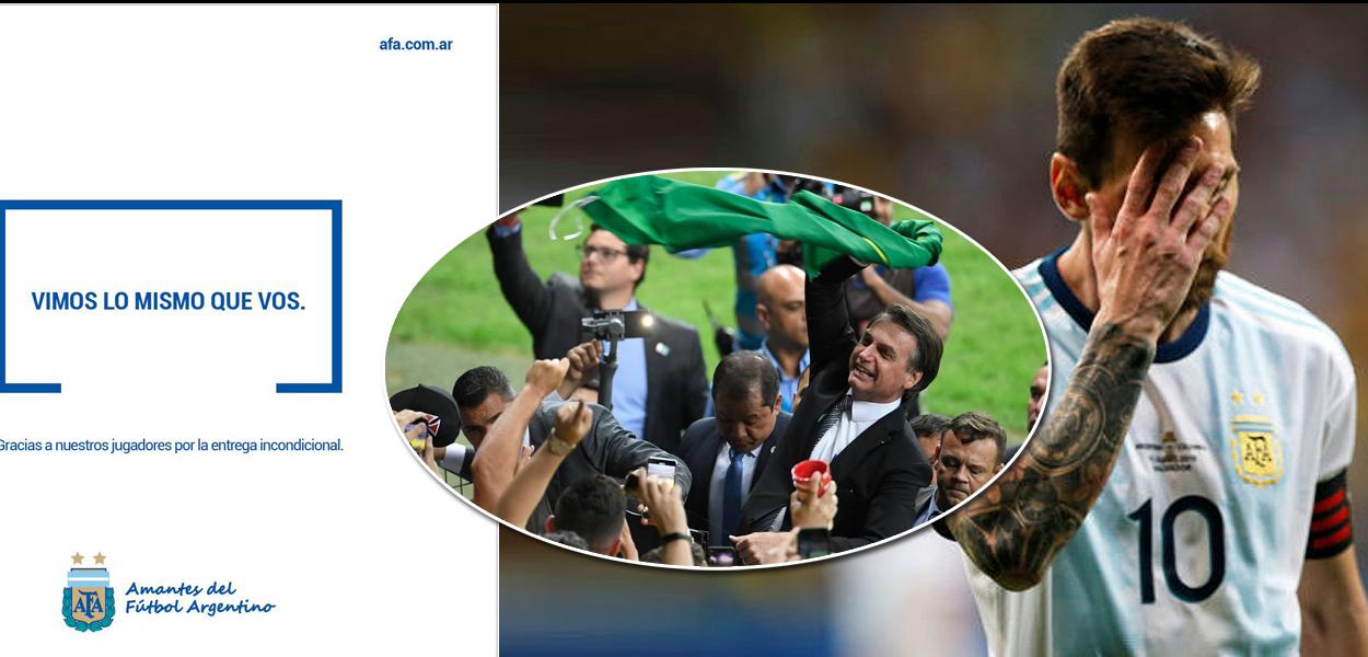 Argentina de Lionel Messi eliminada da Copa América para o Brasil de Jair Bolsonaro