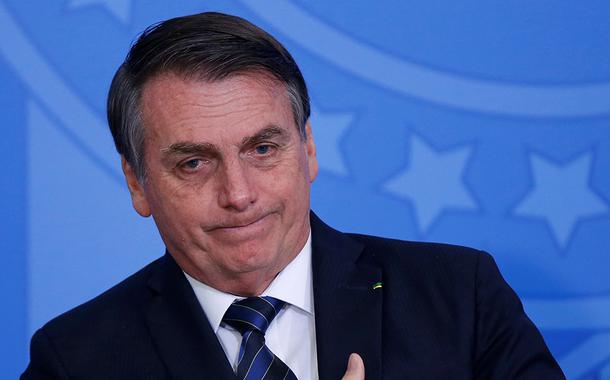 Presidente Jair Bolsonaro durante cerimÃ´nia no PalÃ¡cio do Planalto, em BrasÃ­lia
04/07/2019
REUTERS/Adriano Machado