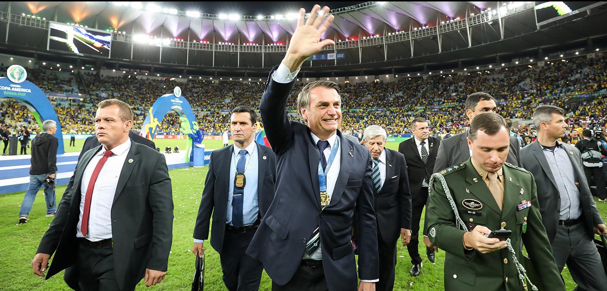 Bolsonaro no Maracanã (Foto: Clauber Cleber Caetano/PR)