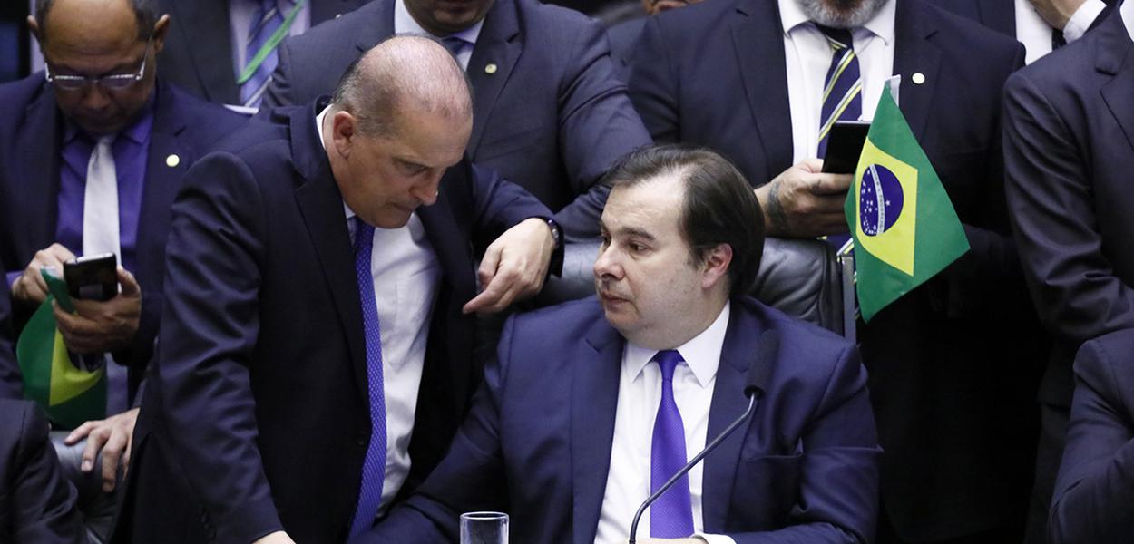 Ministro-Chefe da Casa Civil do Brasil, Onyx Lorenzoni e Presidente da Câmara, dep. Rodrigo Maia