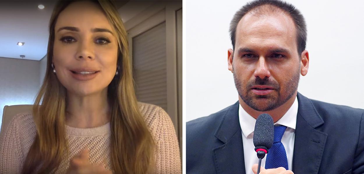 Rachel Sheherazade e Eduardo Bolsonaro