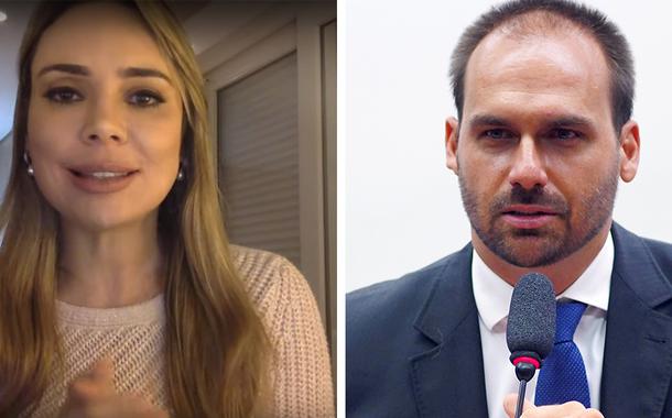 Rachel Sheherazade e Eduardo Bolsonaro
