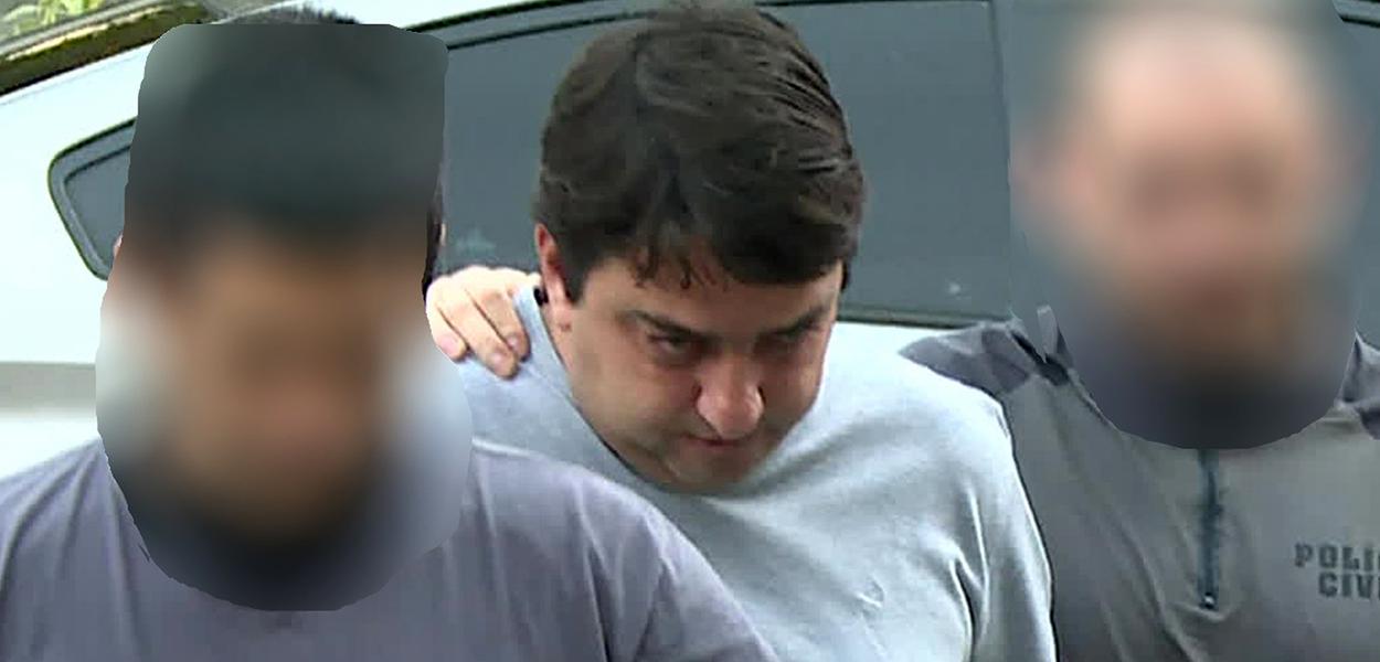 Bruno Pupe Cancella, um dos presos em operação contra a milícia, chega à Cidade da Polícia
