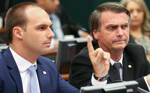 Eduardo Bolsonaro e Jair Bolsonaro