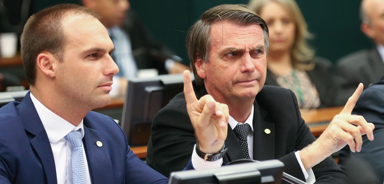 Eduardo Bolsonaro e Jair Bolsonaro