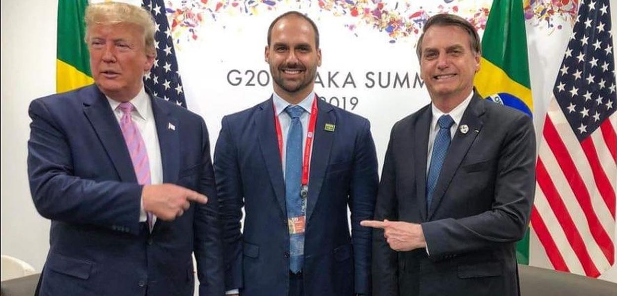Trump, Eduardo e Jair Bolsonaro