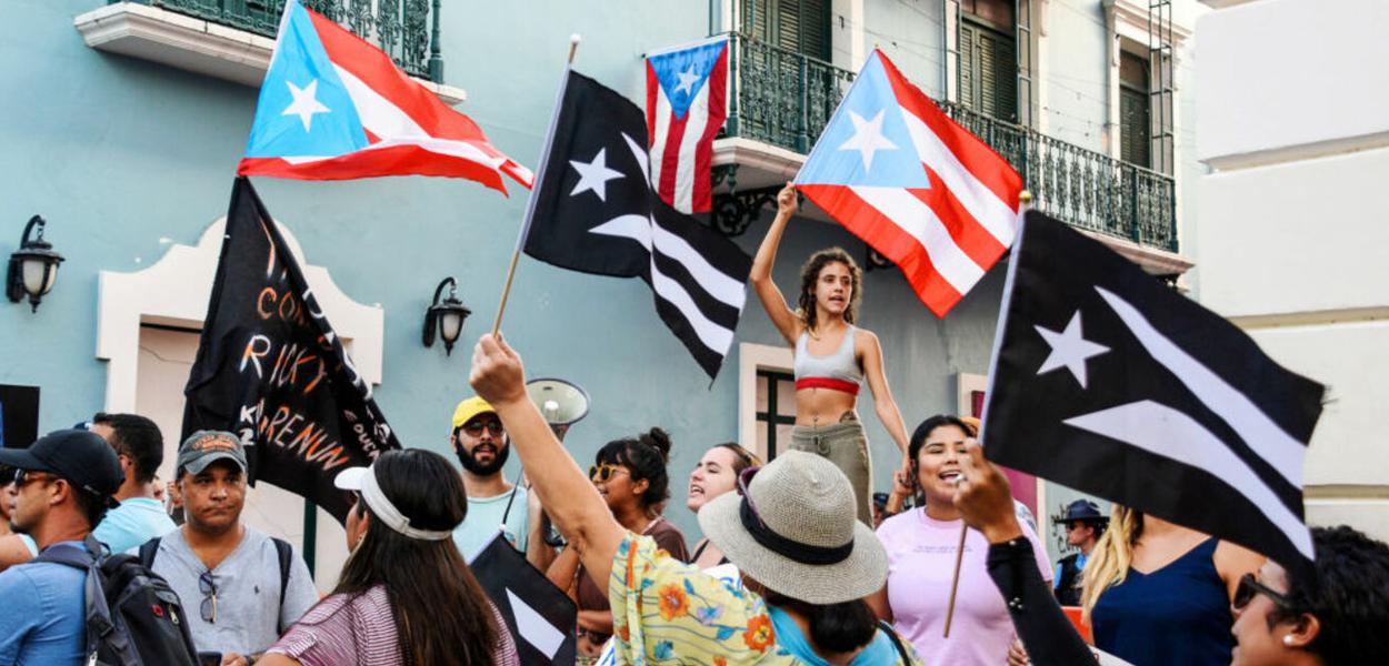 Protestos em San Juan, Porto Rico, após vazamentos de conversas impróprias no Telegram