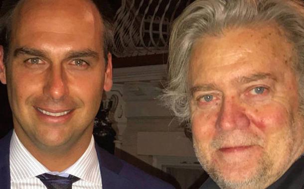 Eduardo Bolsonaro e Steve Bannon