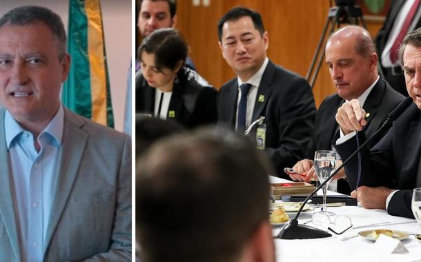 Governador da Bahia, Rui Costa, e Jair Bolsonaro com Onyx Lorenzoni.