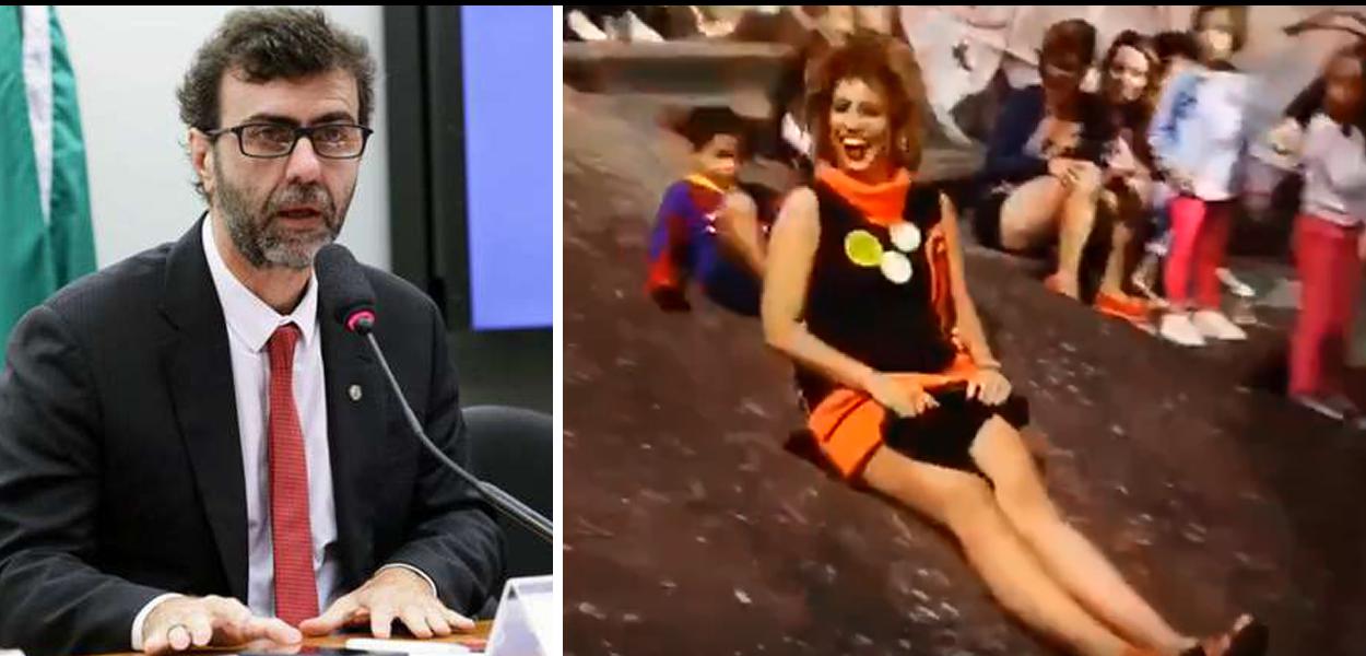 Deputado Marcelo Freixo e Marielle Franco, na Pedra do Sal, Rio de Janeiro.