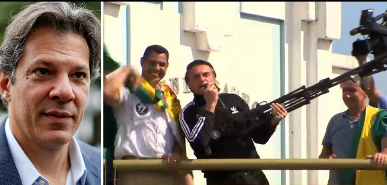 Fernando Haddad e Jair Bolsonaro.