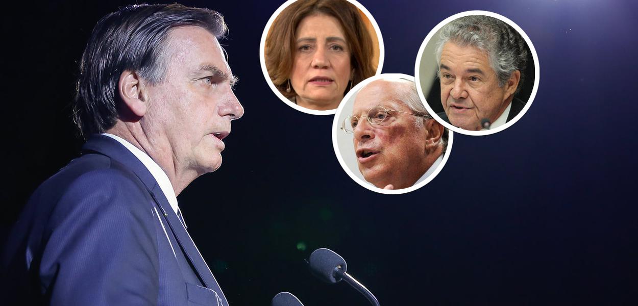 Jair Bolsonaro, Miriam Leitão, Miguel Reale Jr. e Marco Aurélio