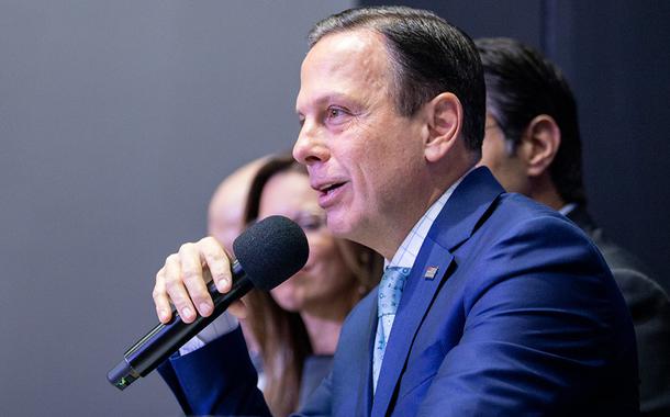 Governador do Estado de São Paulo, João Doria participa da coletiva de imprensa