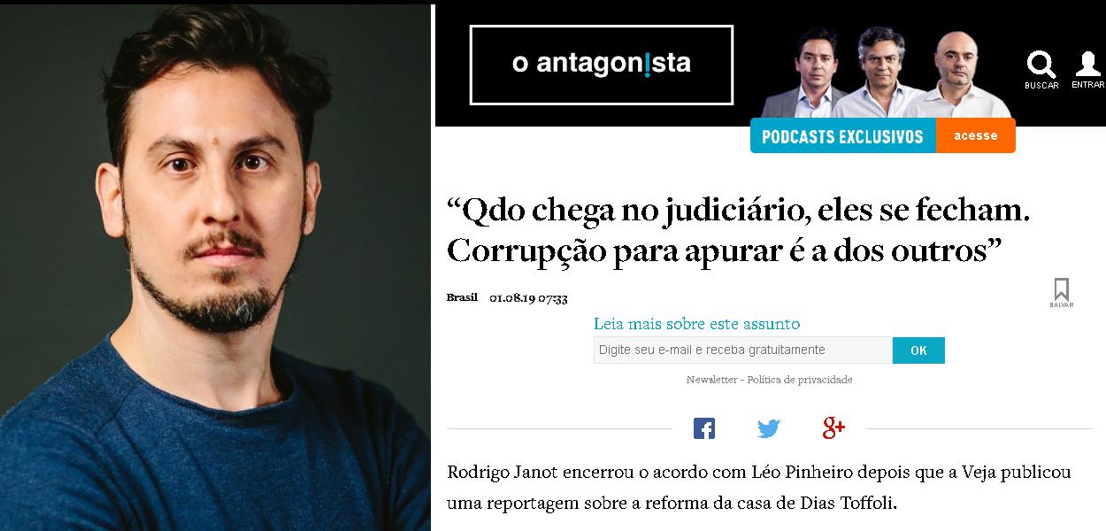 Leandro Demori do Intercept Brasil e site O Antagonista