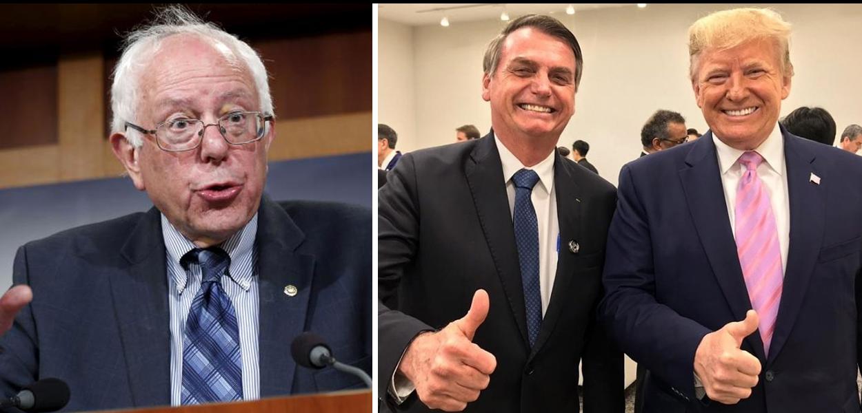Bernie Sanders, Jair Bolsonaro e Donald Trump.