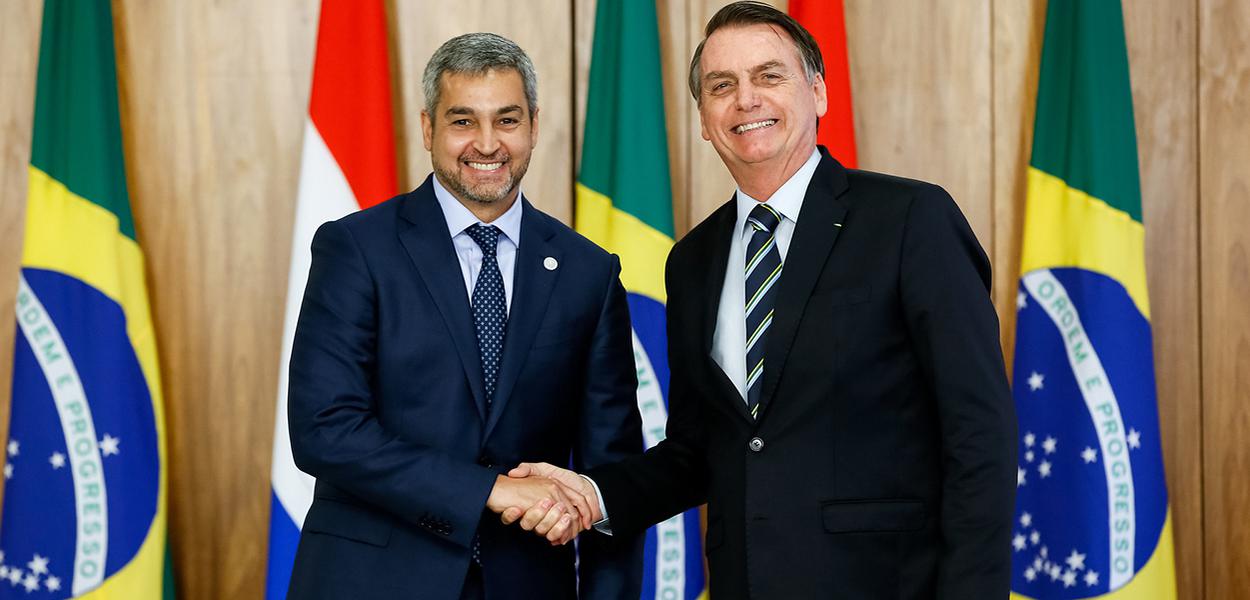 Jair Bolsonaro e o Presidente da República do Paraguai, Mario Abdo Benítez.