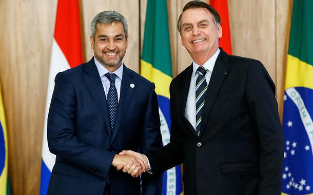 Jair Bolsonaro e o Presidente da República do Paraguai, Mario Abdo Benítez.