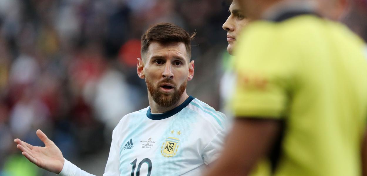 Meia argentino argentino Lionel Messi.