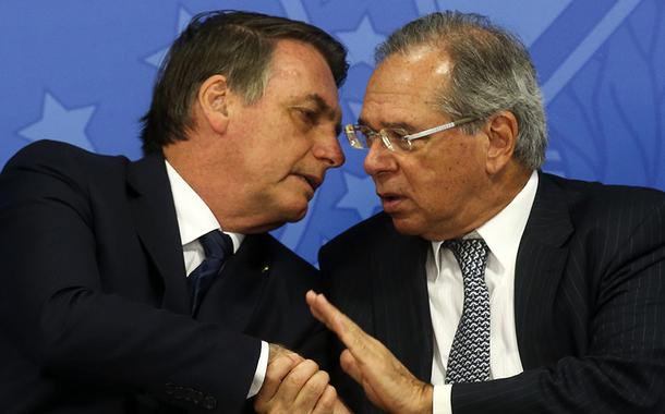 Jair Bolsonaro e o ministro da Economia, Paulo Guedes.