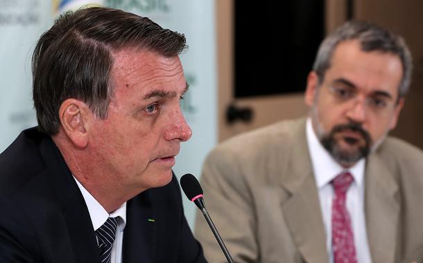 Jair Bolsonaro durante Reunião com Abraham Weintraub