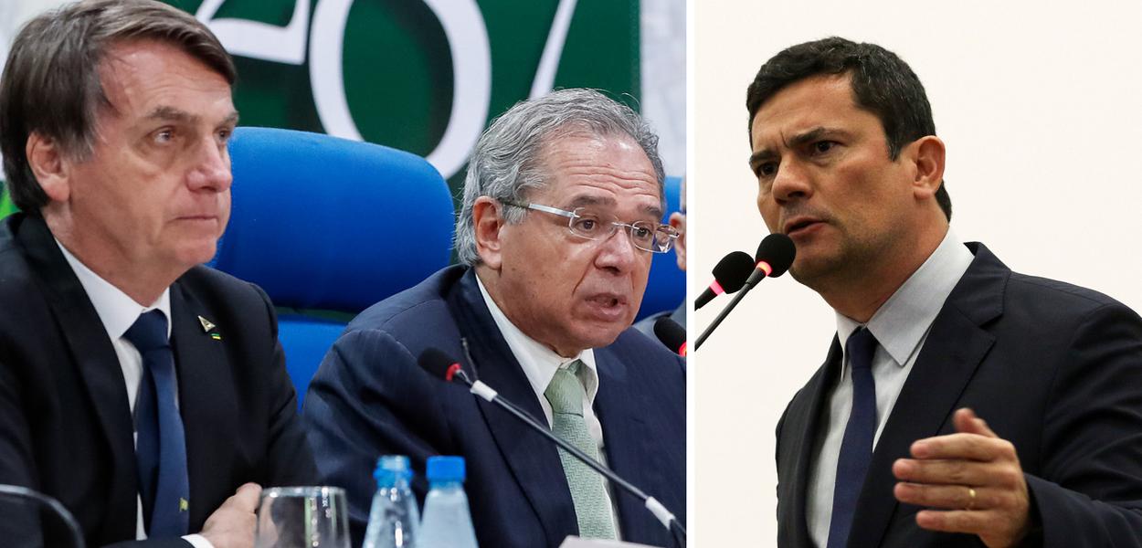 Jair Bolsonaro, Paulo Guedes e Sergio Moro